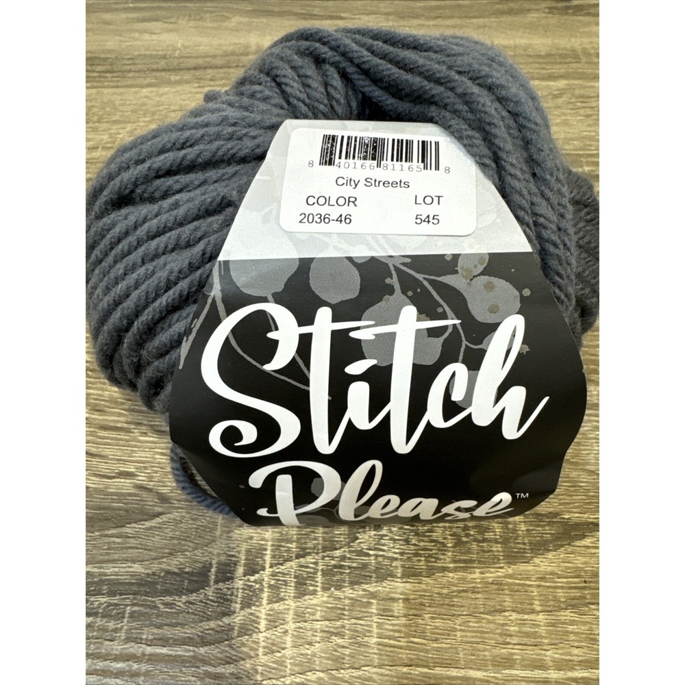 Premier Yarns Stitch Please City Streets Gray Knitting Crochet Wool Yarn HTF